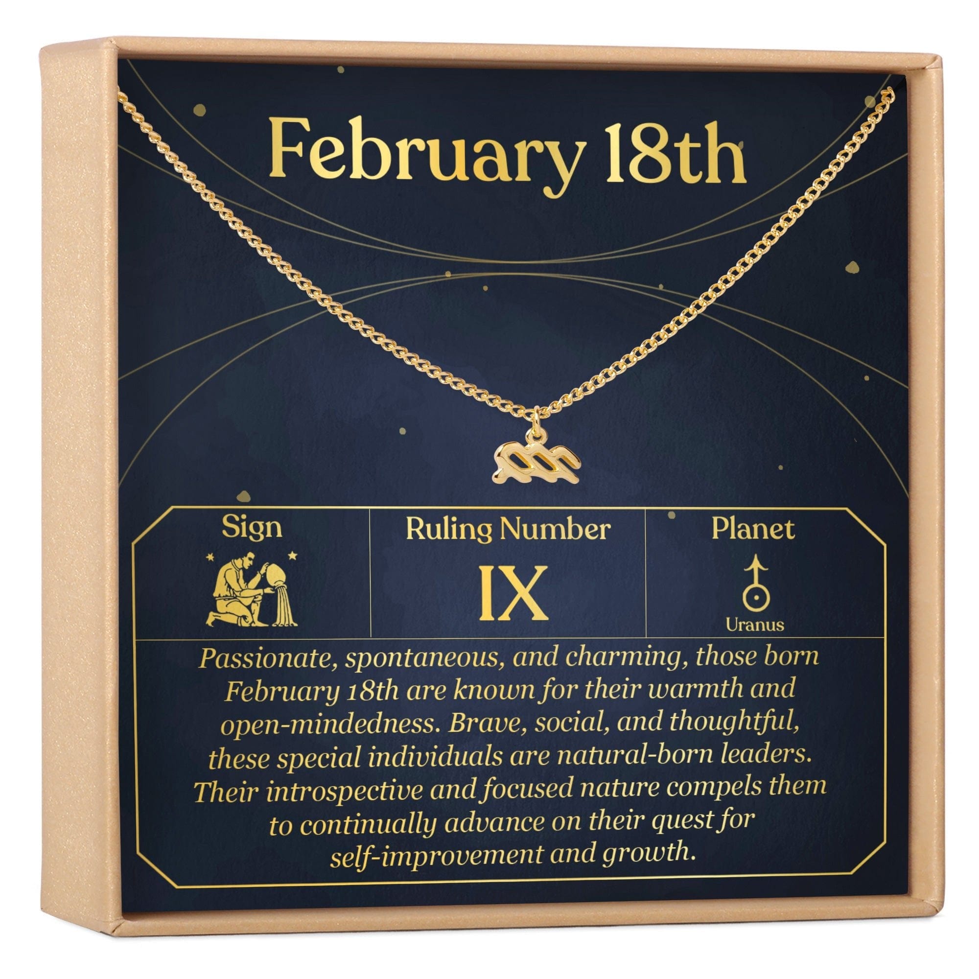 FEBRUARY 18TH AQUARIUS NECKLACE
