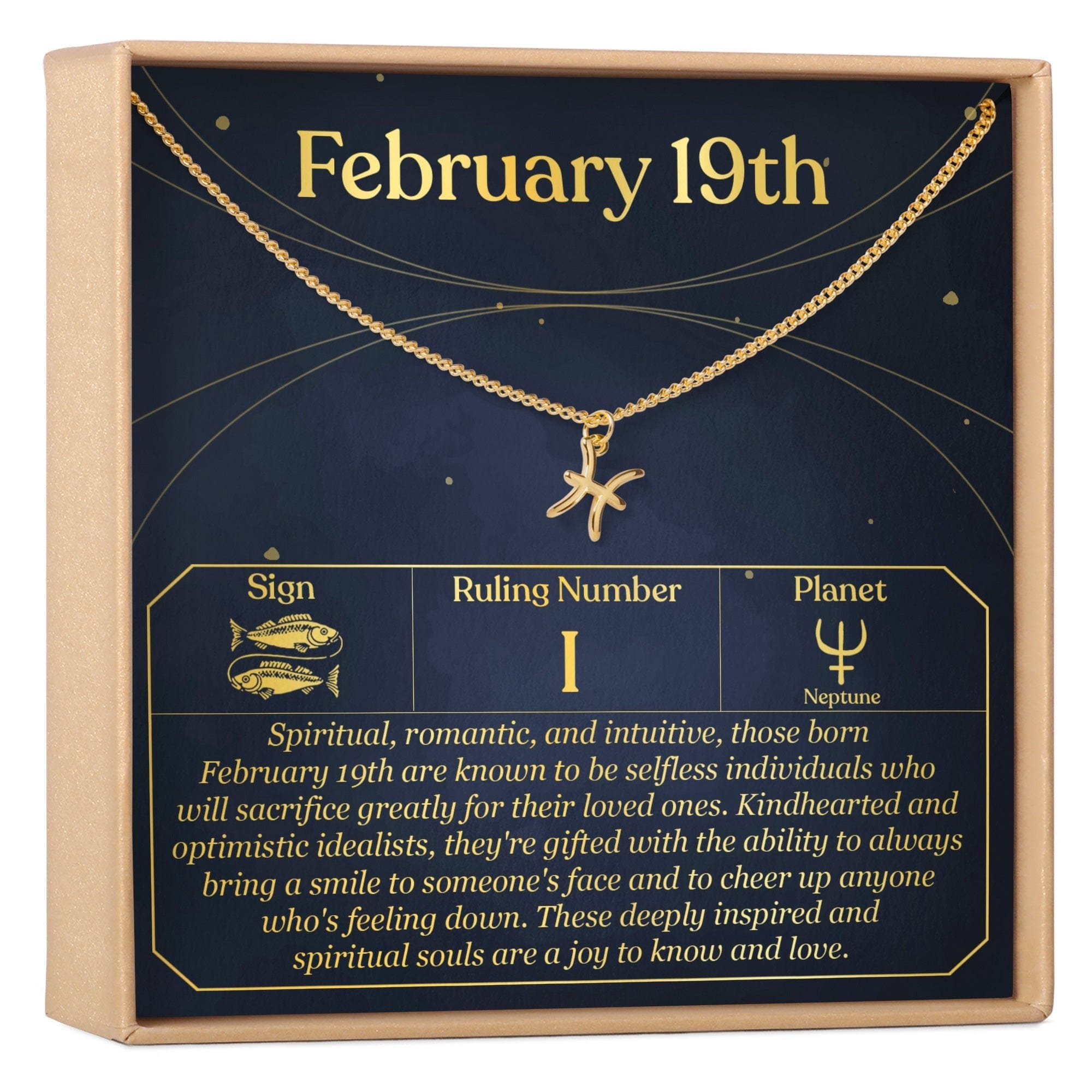 FEBRUARY 19TH PISCES NECKLACE