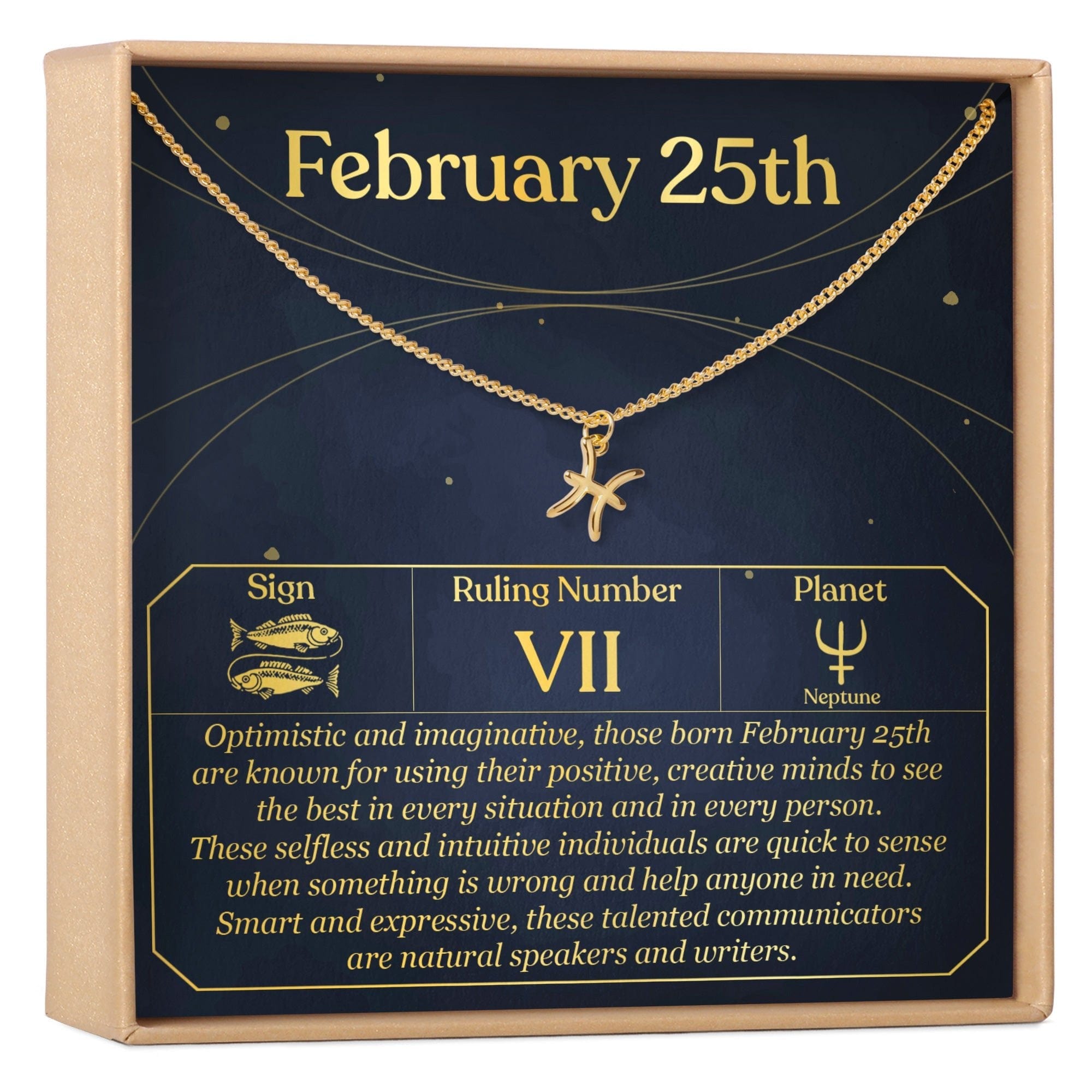 FEBRUARY 25TH PISCES NECKLACE