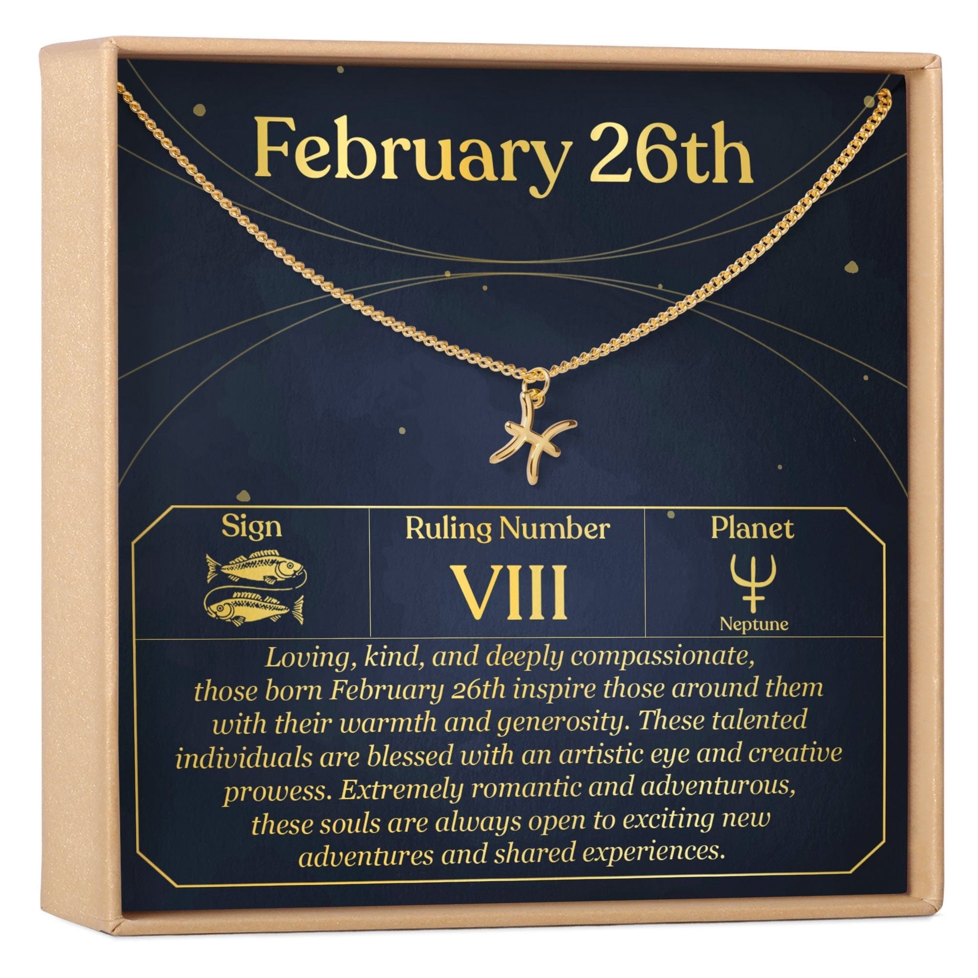FEBRUARY 26TH PISCES NECKLACE