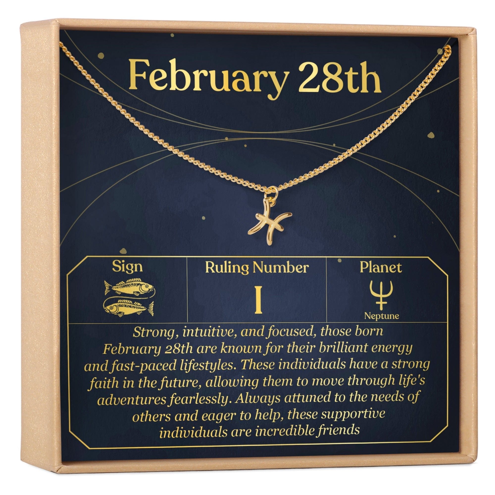 FEBRUARY 28TH PISCES NECKLACE