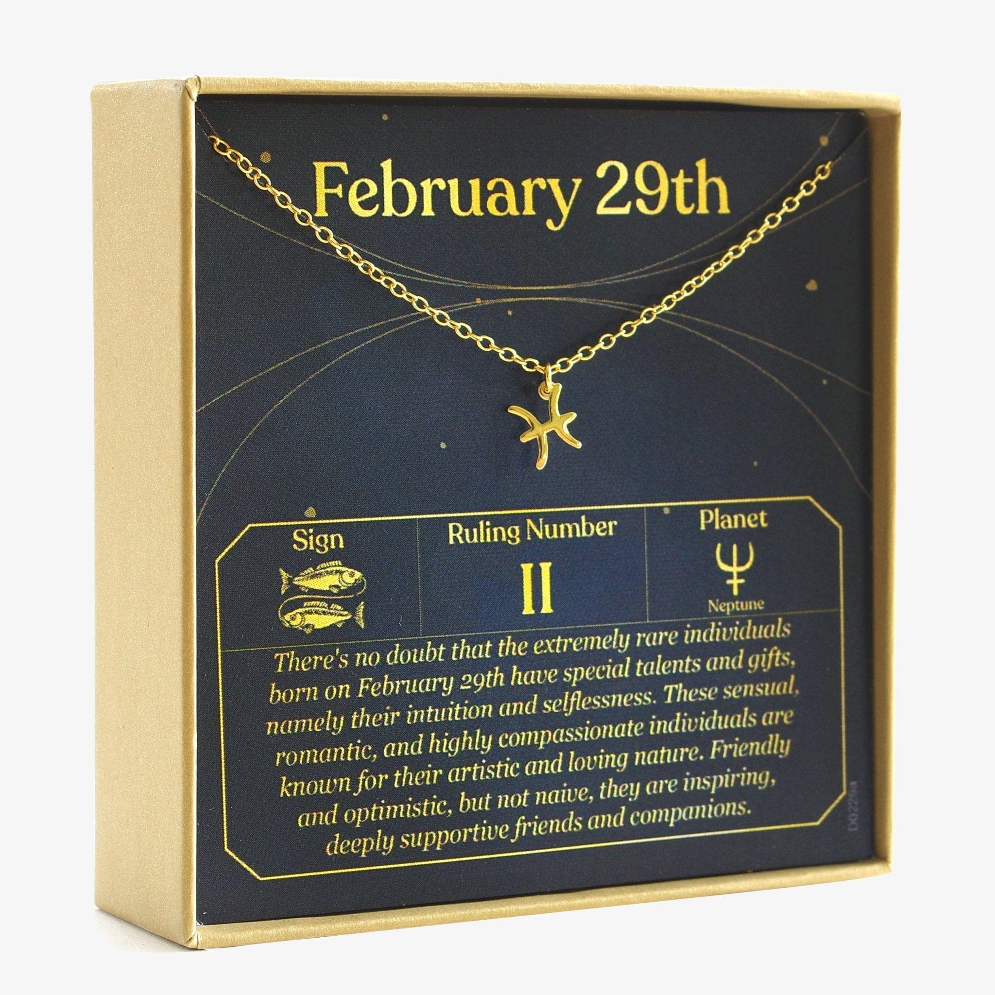 FEBRUARY 29TH PISCES NECKLACE