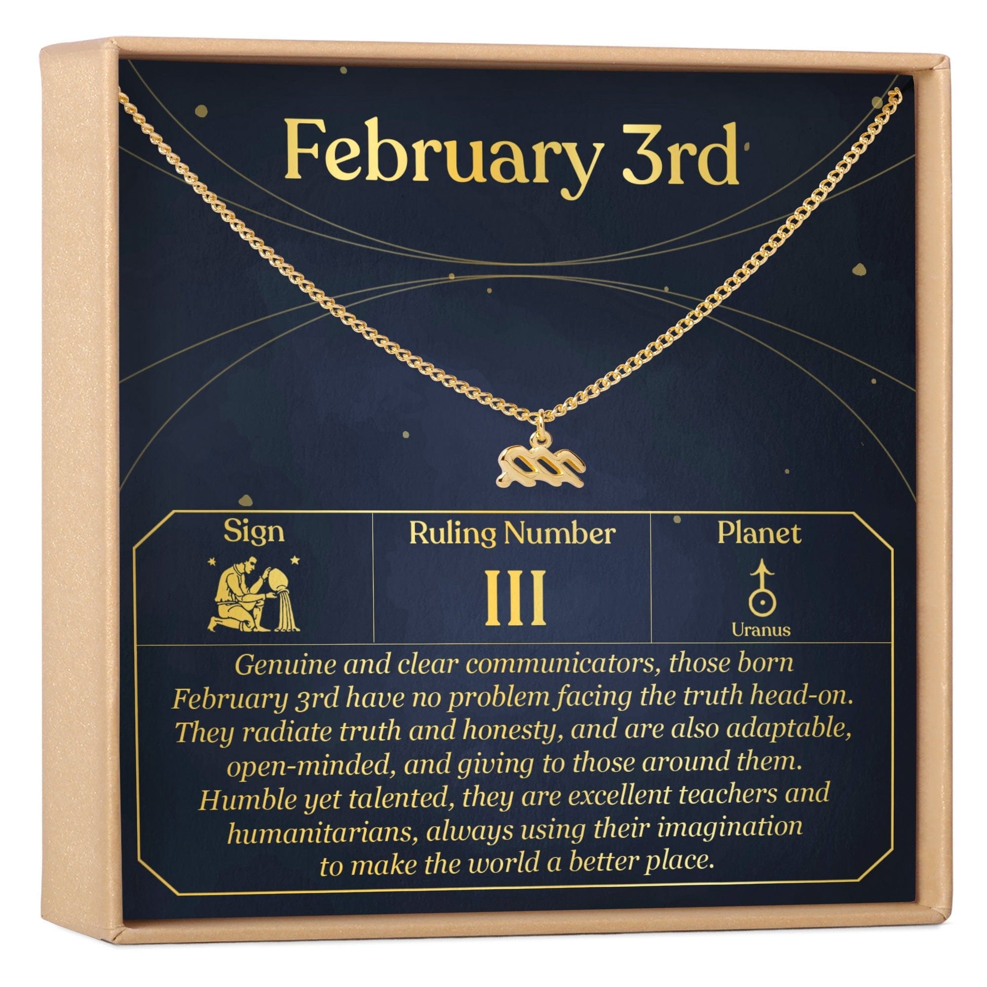 FEBRUARY 3RD AQUARIUS NECKLACE