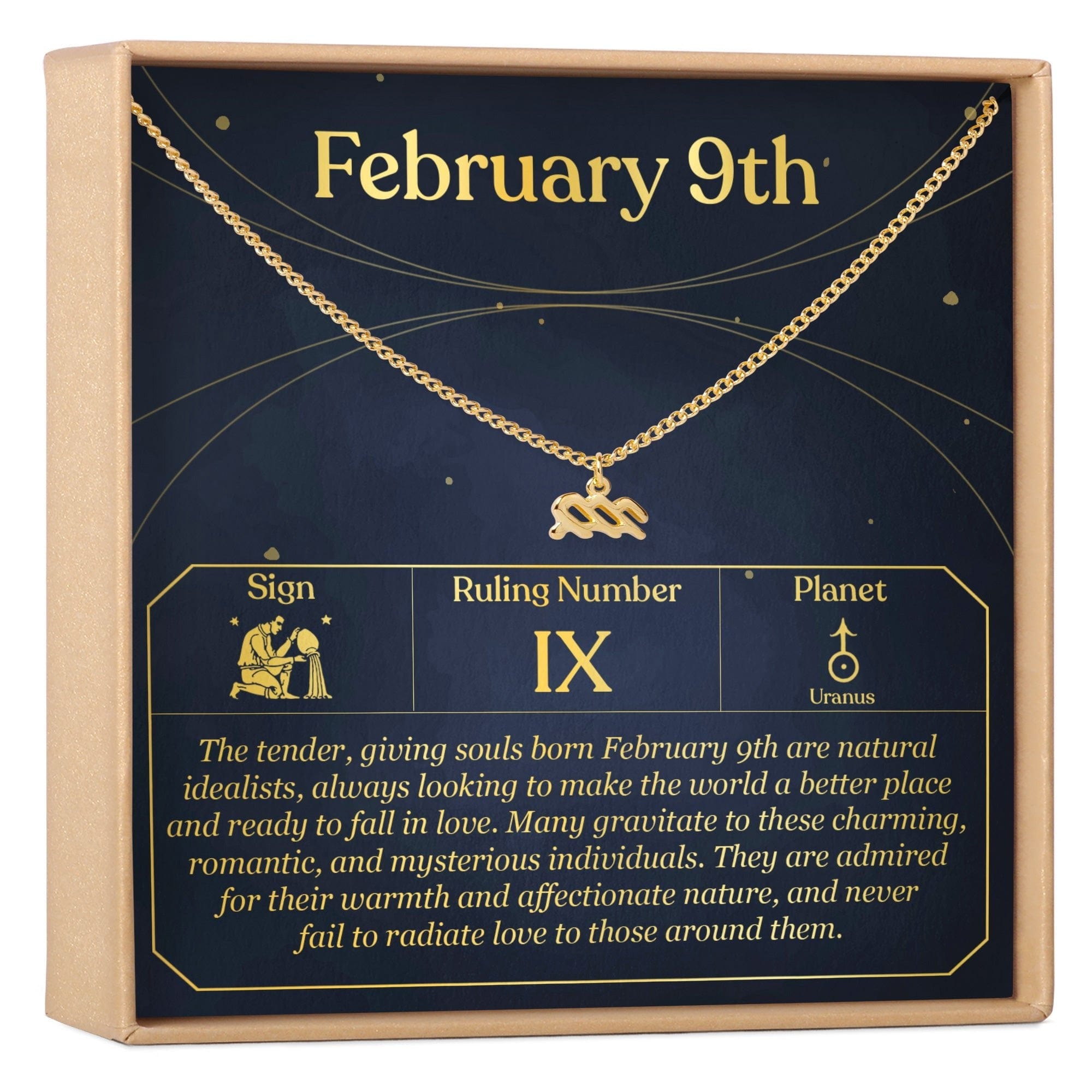 FEBRUARY 9TH AQUARIUS NECKLACE