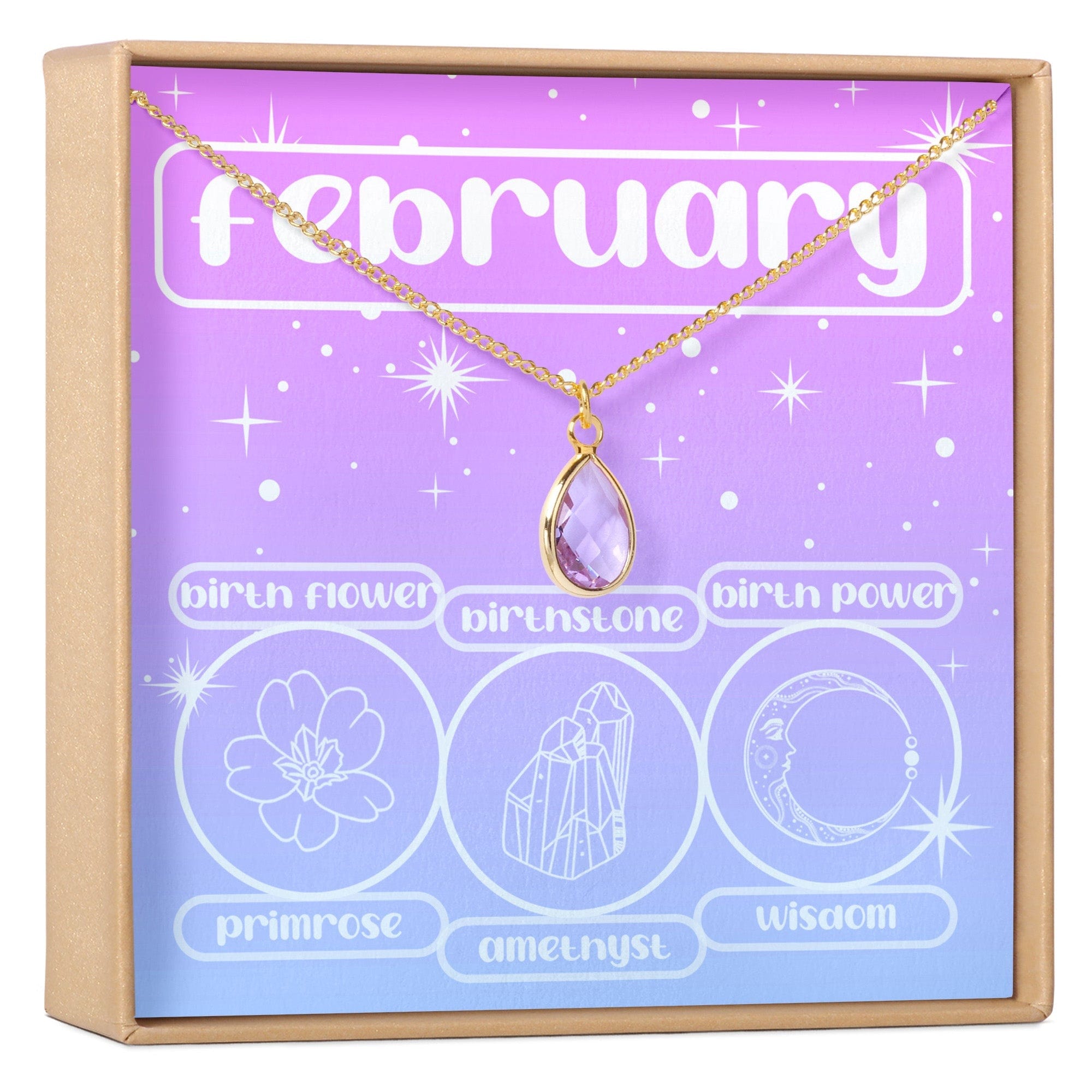 FEBRUARY BIRTHDAY GEMSTONE NECKLACE