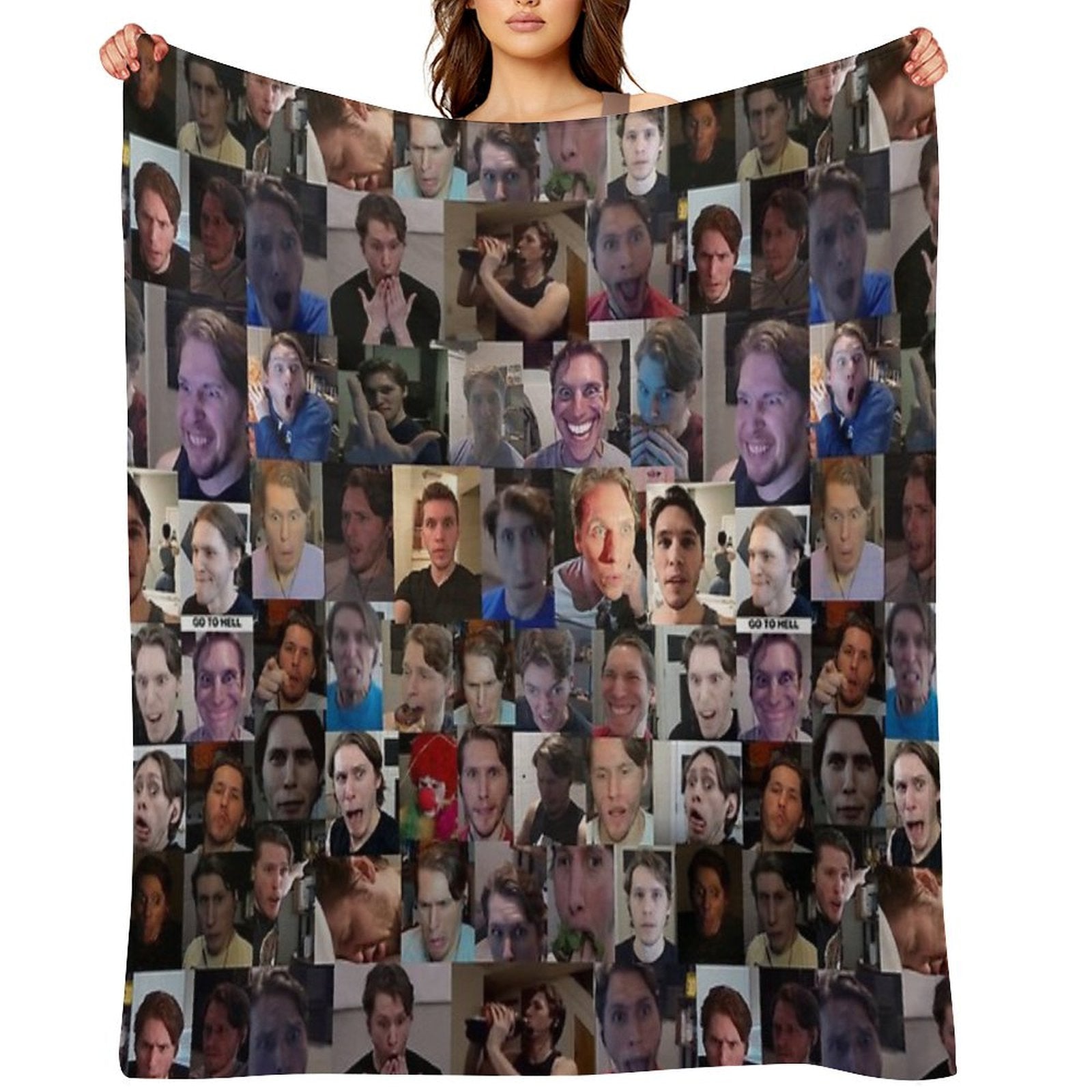 Jerma Collage Throw Blanket