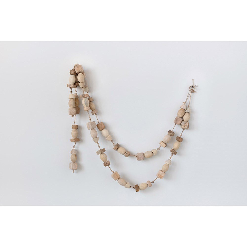 72&amp;quot; Mango Wood Bead Garland