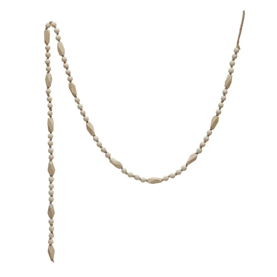 72&amp;quot; Paulowina Wood Bead Garland Decor