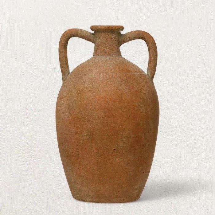 Willow Terracotta Urn with Handles
