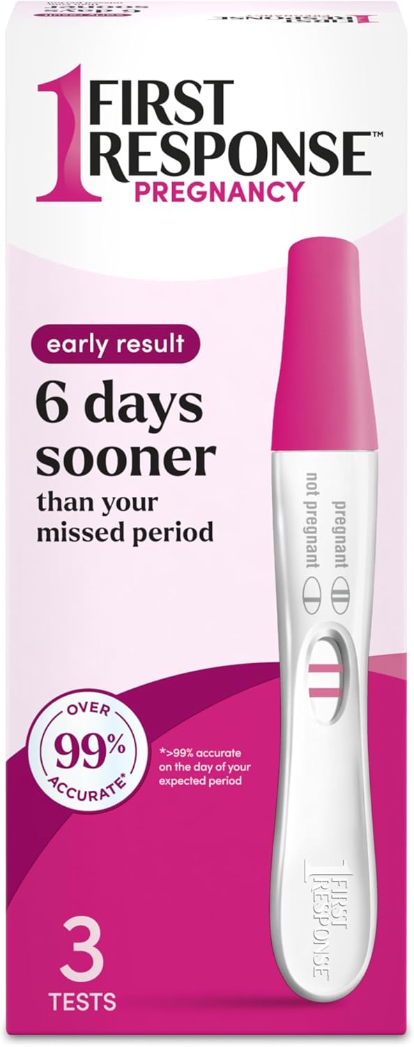 First Response Early Result Pregnancy Test, 3 Count(Pack of 1)(Packaging &amp;amp; Test Design May Vary)