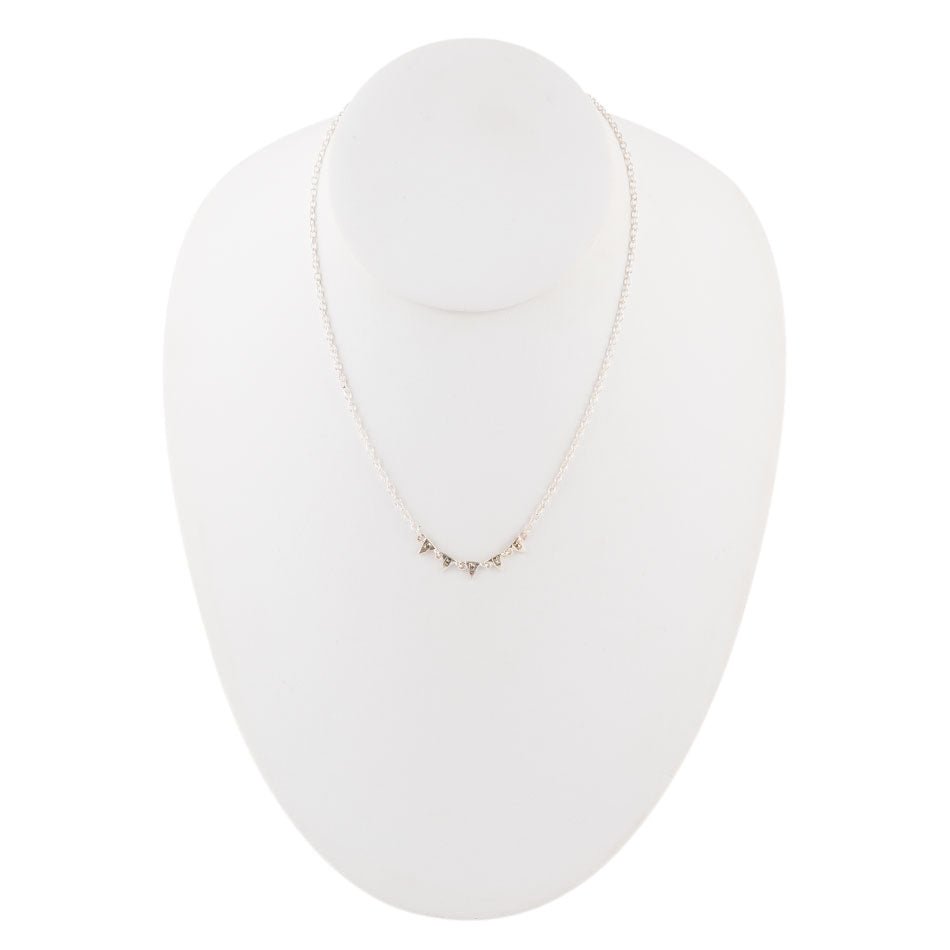 Flag It Marcasite and Silver Necklace