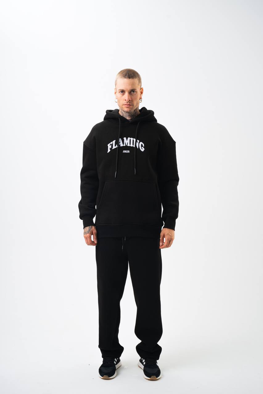 Flaming &amp;quot;Joker&amp;quot; Graphic Unisex Hoodie – Edgy Streetwear