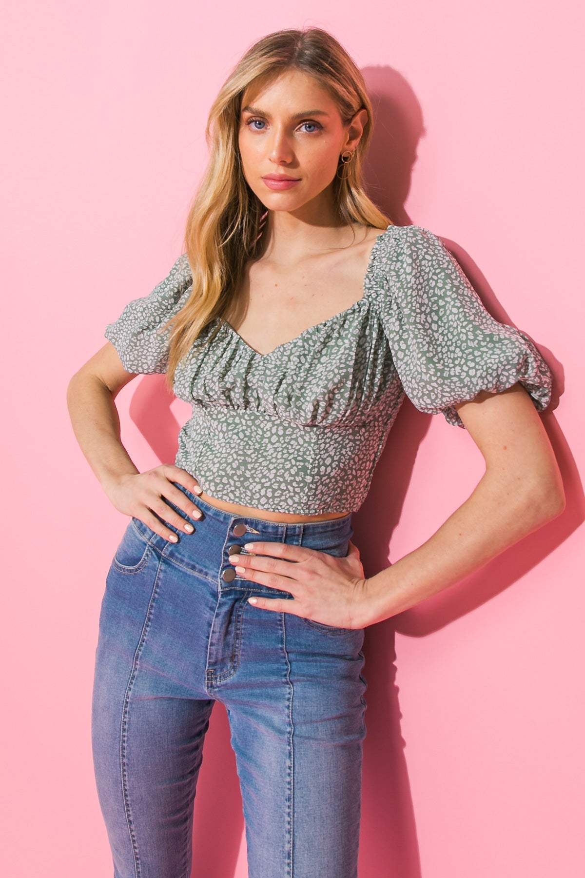 SUMMER CHECKERED WOVEN CROP TOP