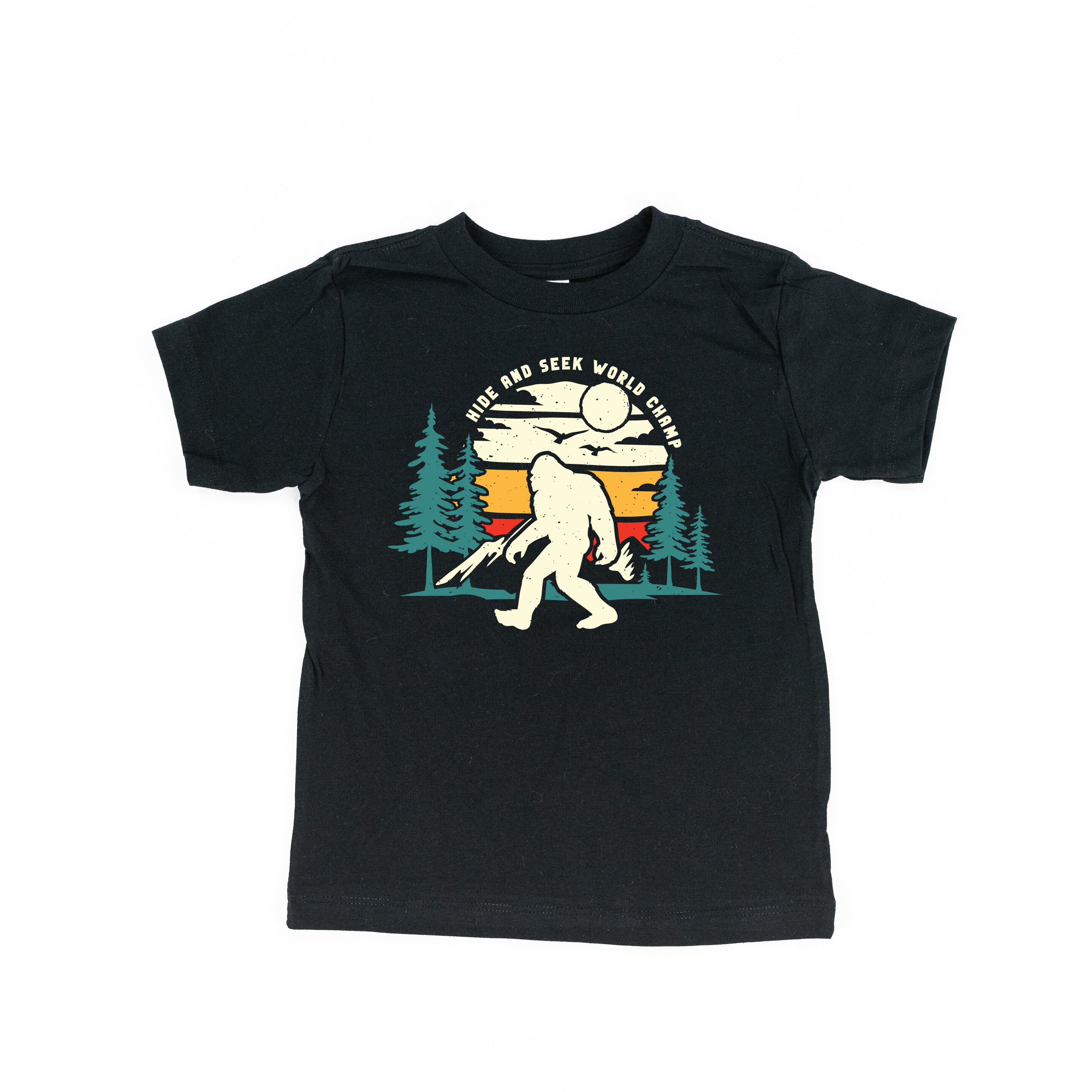 Big Foot - Hide And Seek World Champ - Black Child Tee