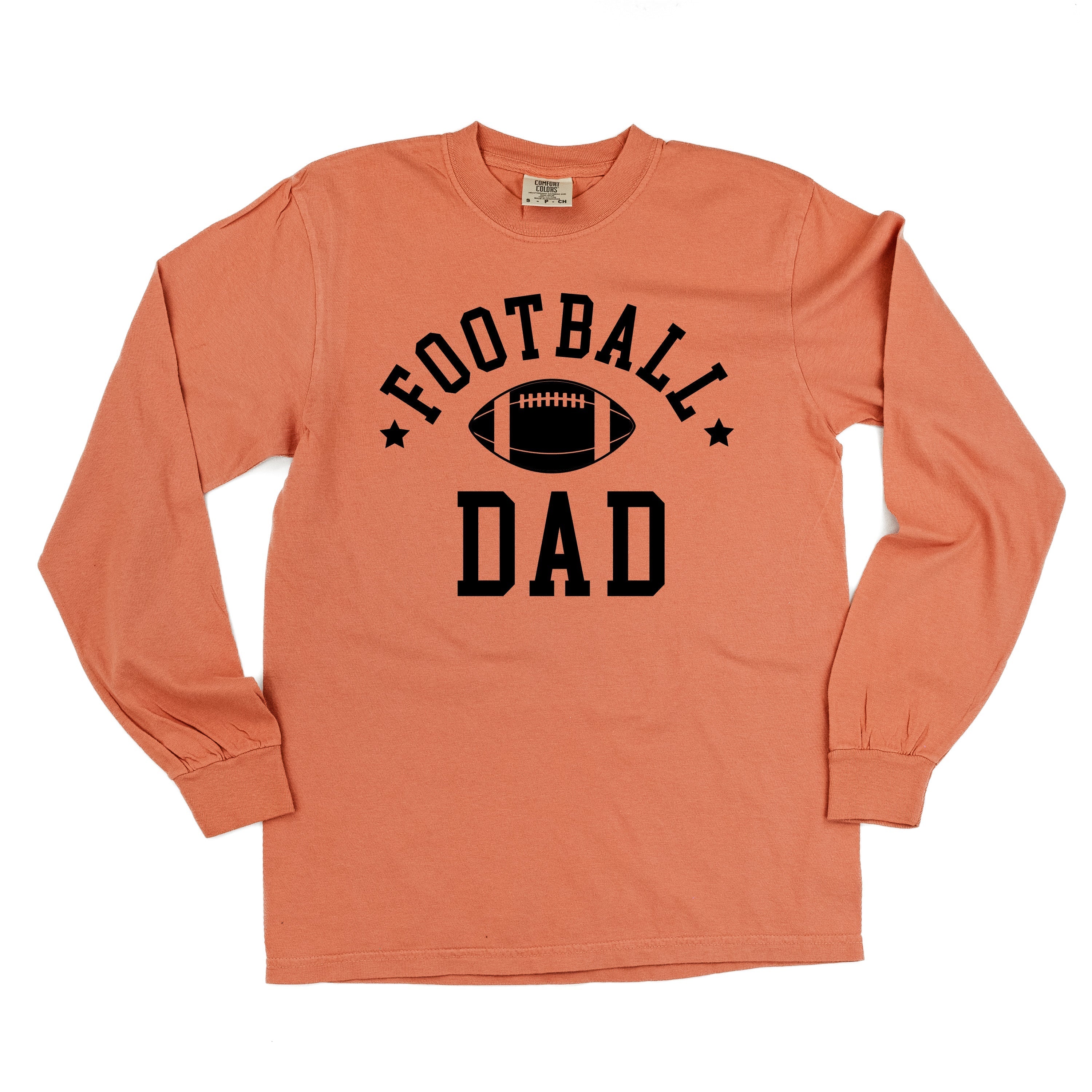Football Dad - Long Sleeve Comfort Colors Tee