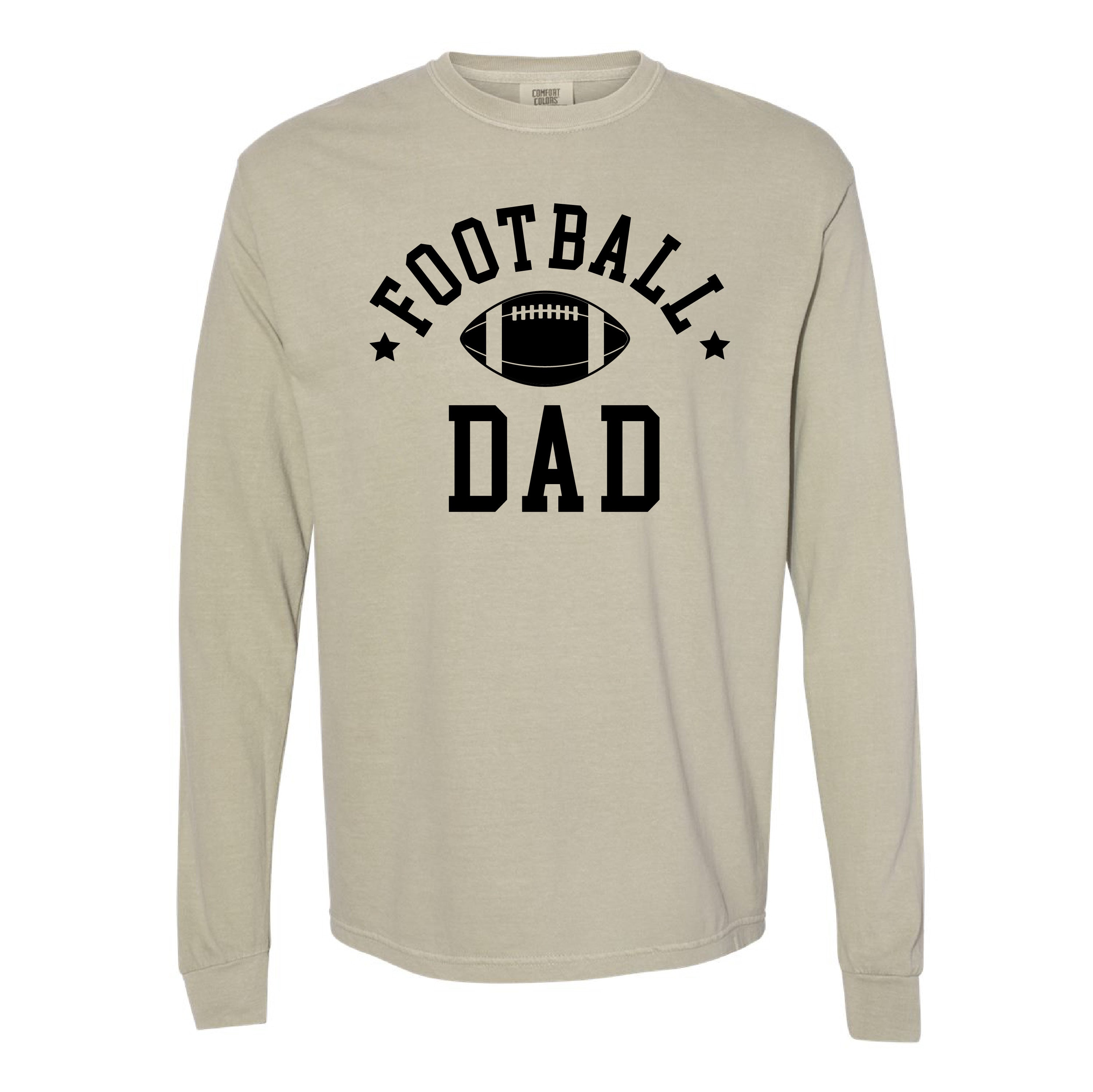 Football Dad - Long Sleeve Comfort Colors Tee