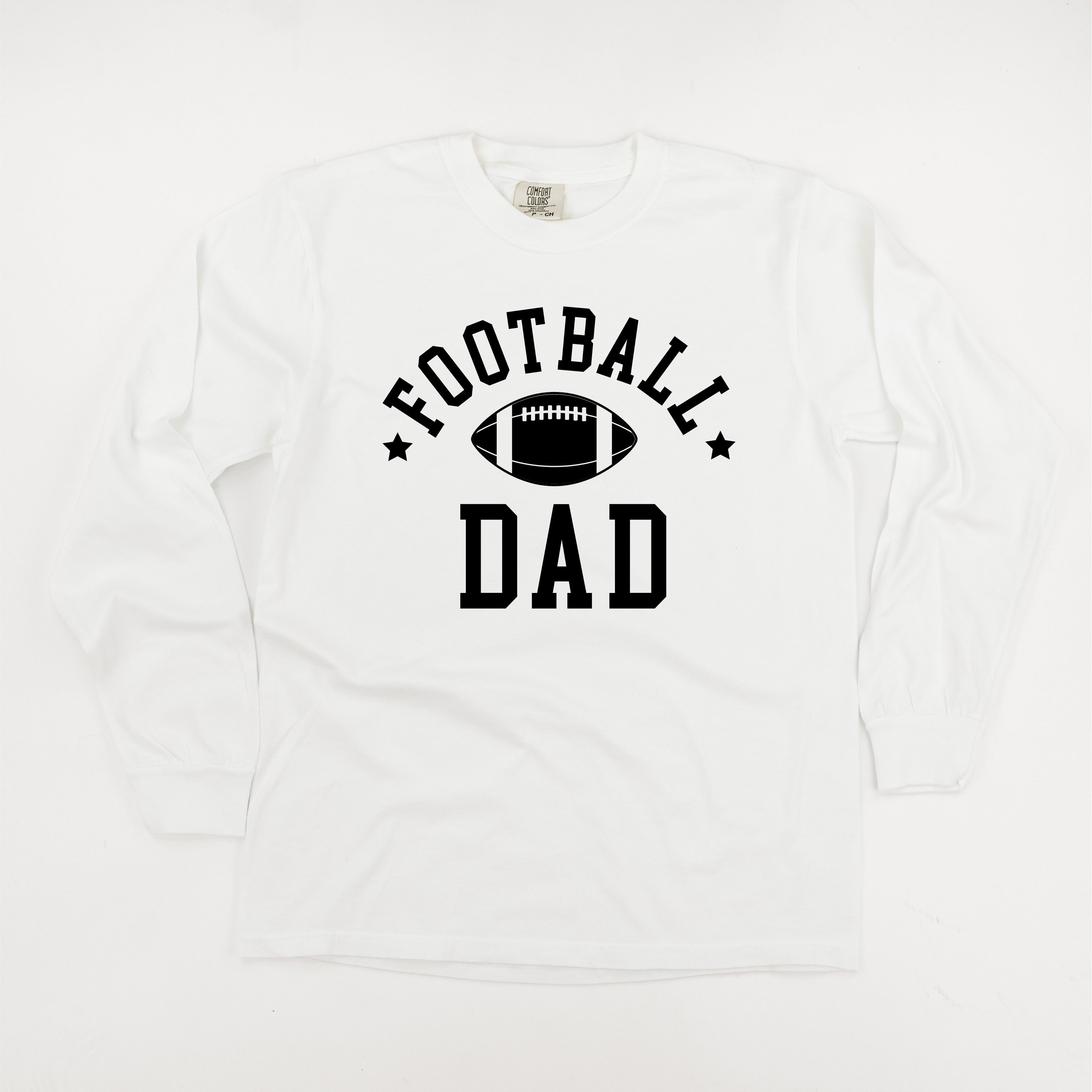 Football Dad - Long Sleeve Comfort Colors Tee