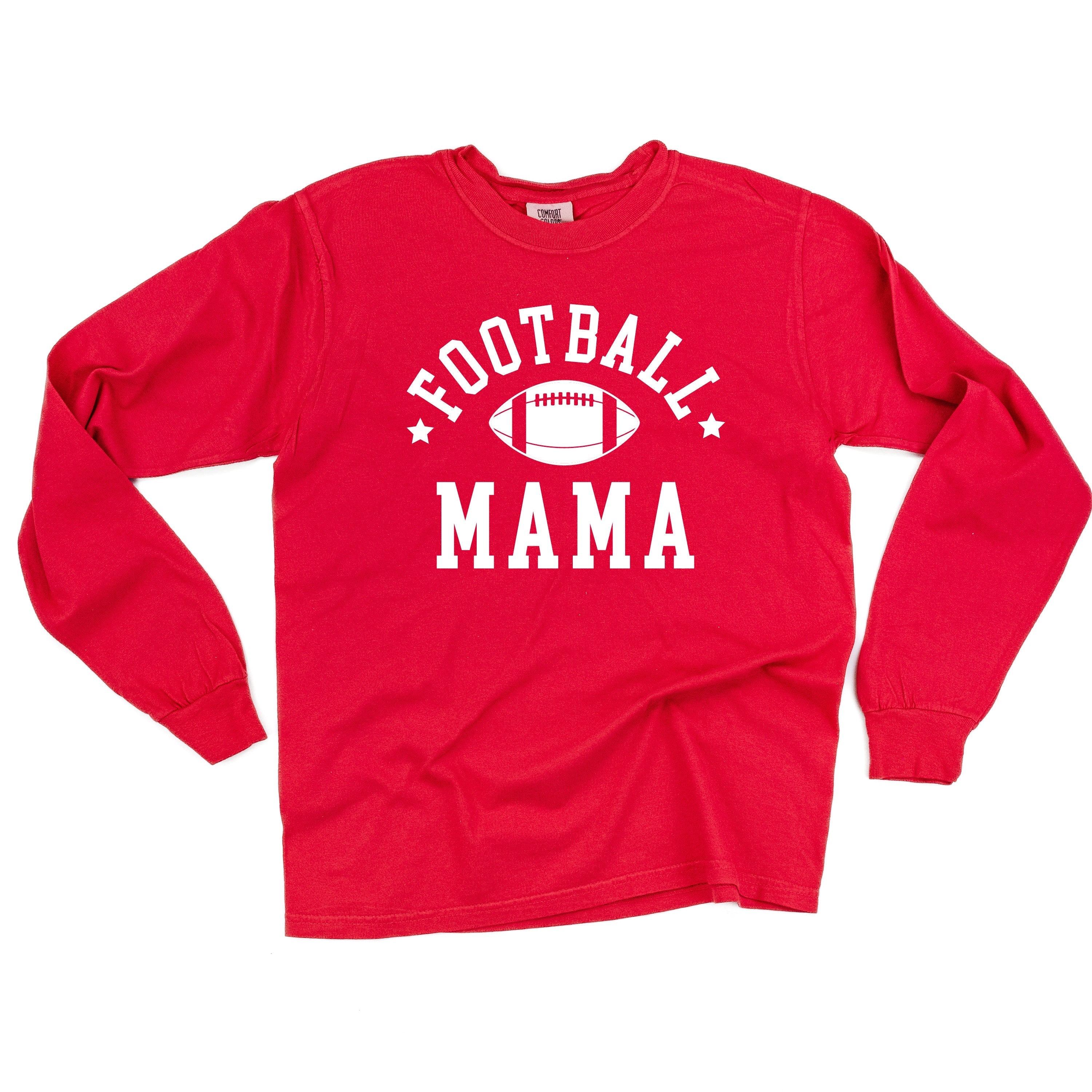 Football Mama (Stars) - Long Sleeve Comfort Colors Tee