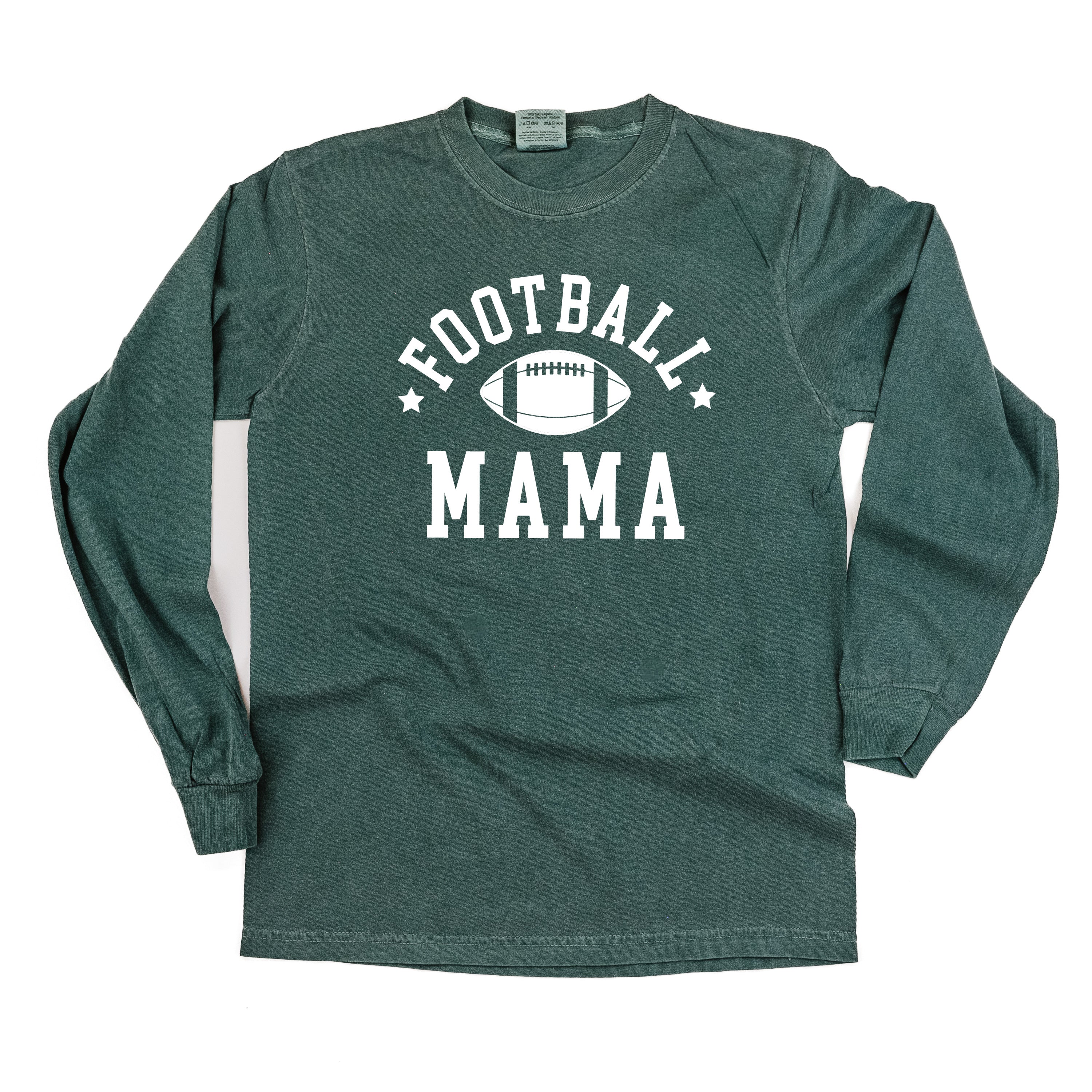 Football Mama (Stars) - Long Sleeve Comfort Colors Tee