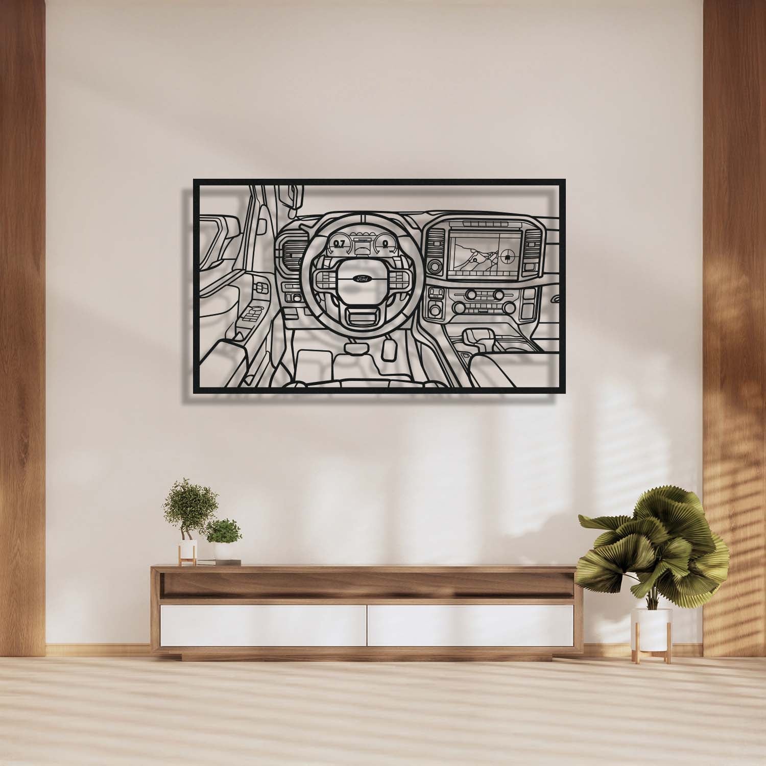 F150 Raptor Driver&amp;#39;s Cockpit Metal Frame Wall Art - MT1468