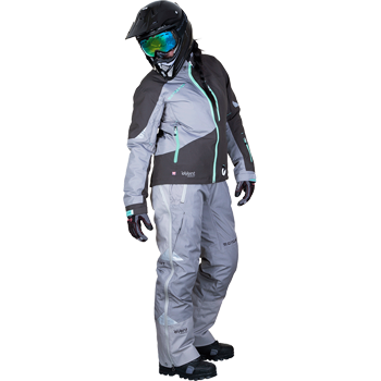 Motorfist Women&amp;#39;s Empress Snowmobile Jacket  MOTOFIST 20924-3416 gray/stealth/cockatoo Large