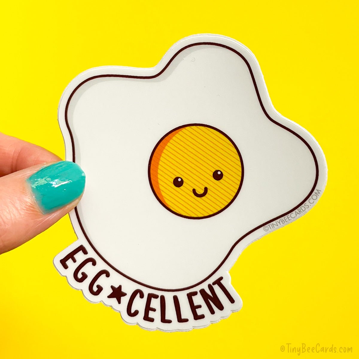 Fried Egg Vinyl Decal &amp;quot;Egg-cellent&amp;quot;