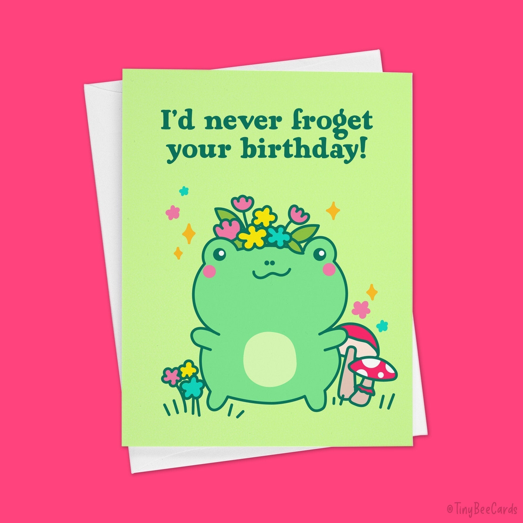 Frog Birthday Card &amp;quot;Never Froget Your Birthday&amp;quot;