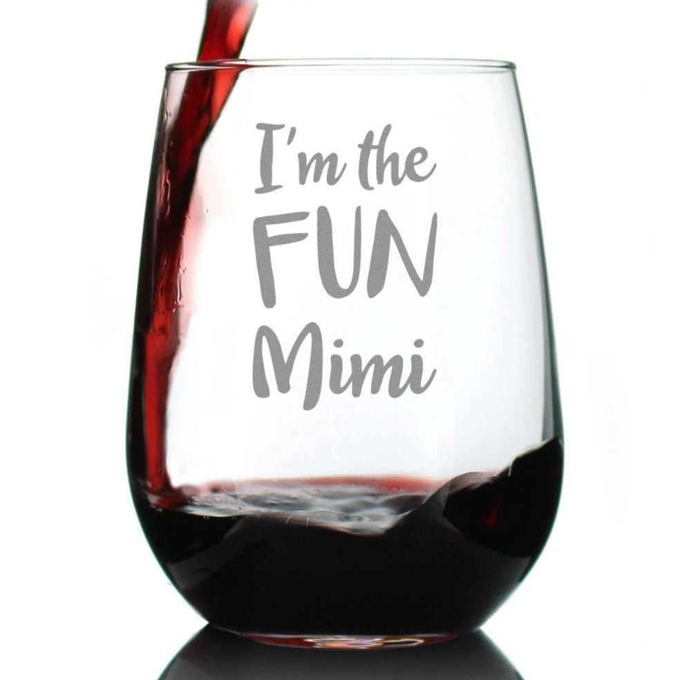 I&amp;#39;m the Fun Mimi - 17 Ounce Stemless Wine Glass