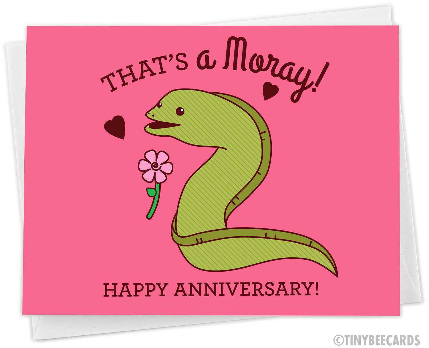Funny Anniversary Card &amp;quot;That&amp;#39;s A Moray, Happy Anniversary!&amp;quot;