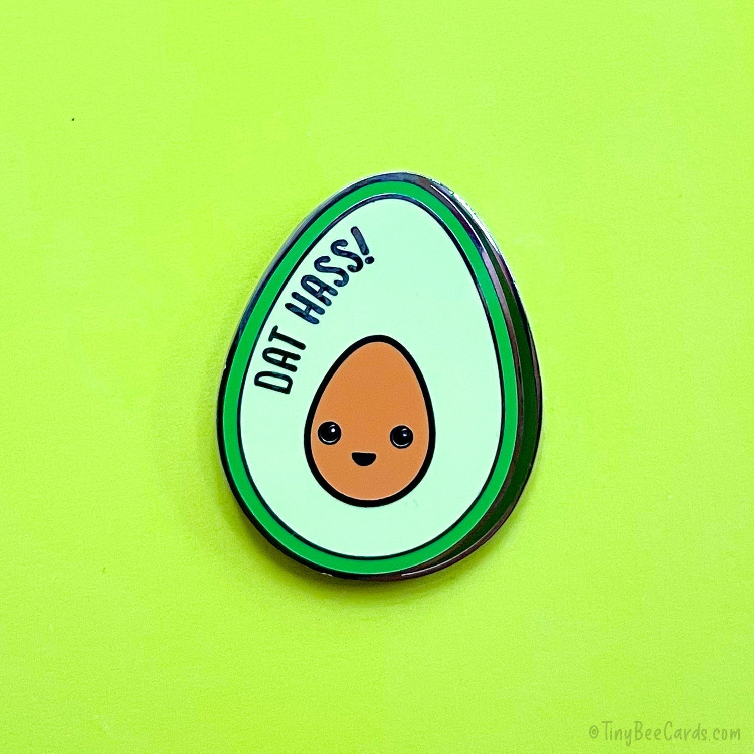 Funny Avocado Hard Enamel Pin &amp;quot;Dat Hass!&amp;quot;