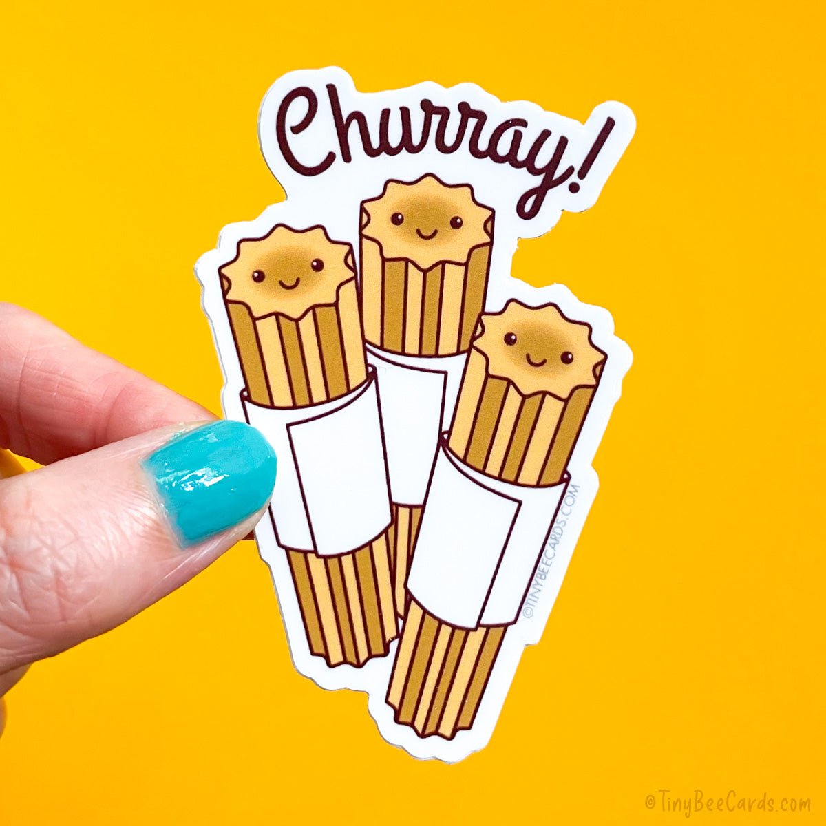 Funny Churro Vinyl Sticker &amp;quot;Churray!&amp;quot;