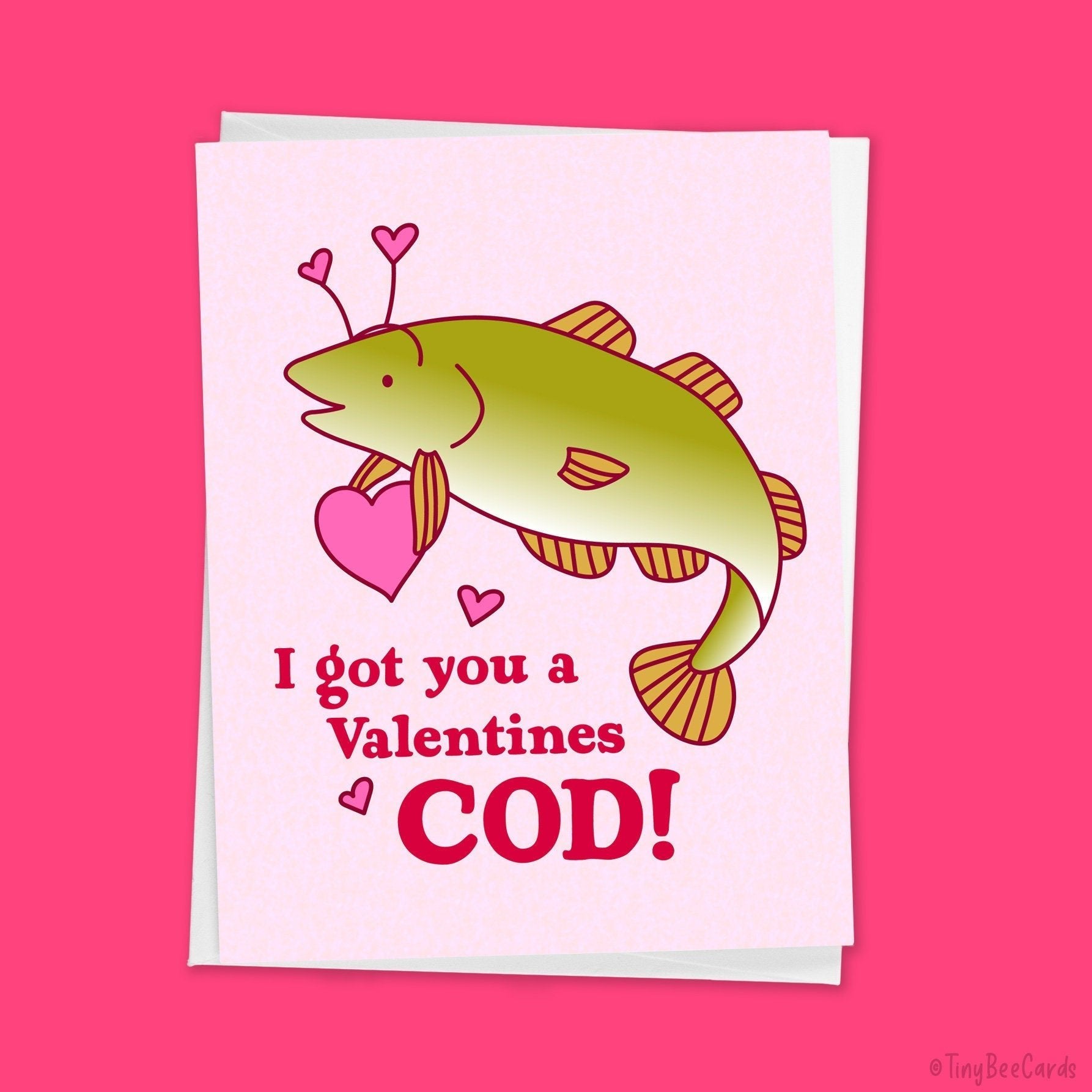 Funny Cod Valentines Day Card &amp;quot;Got You a Valentines COD&amp;quot;