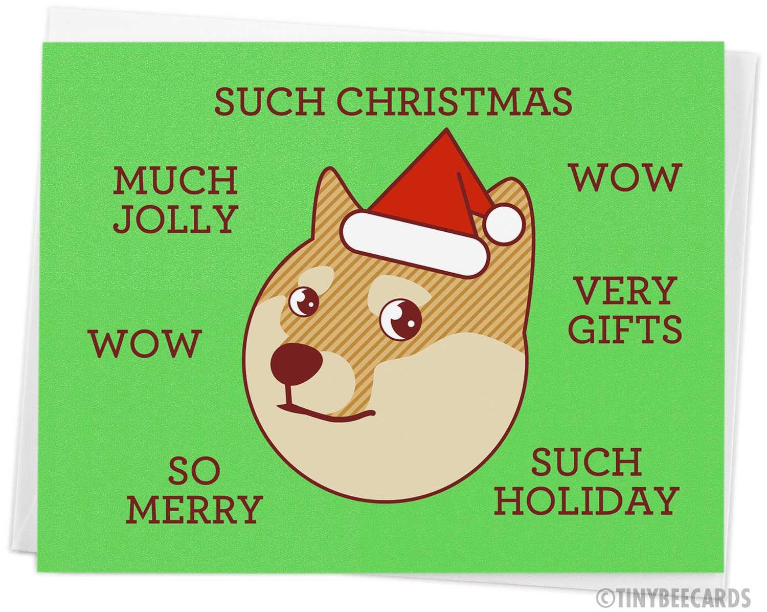 Funny Doge Meme Christmas Card &amp;quot;Such Christmas&amp;quot;