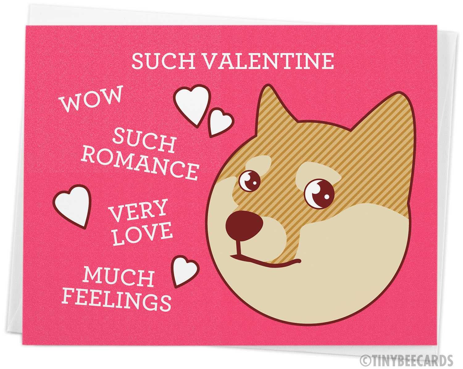 Funny Doge Meme Valentine Card &amp;quot;Such Valentine&amp;quot;