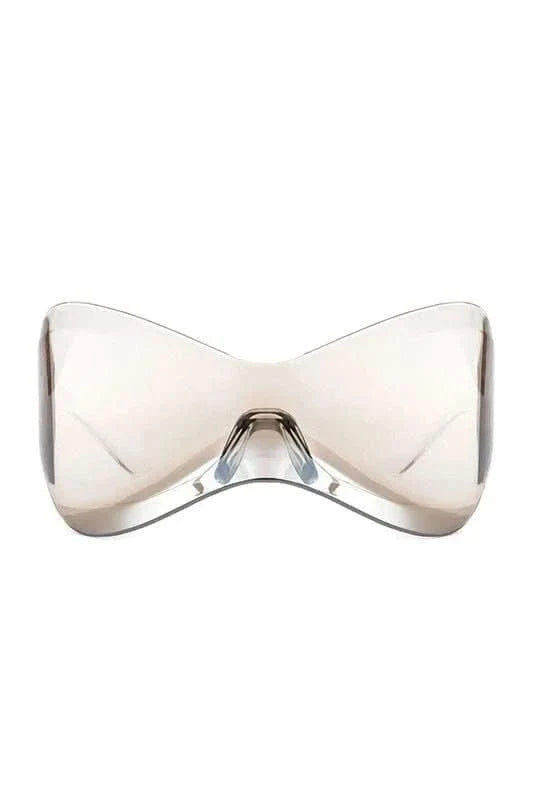 Futuristic Oversized Rimless Sunglasses