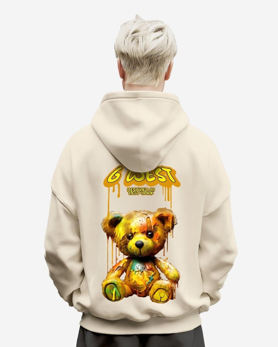 G West Mens Acid Bear Heavy Premium Oversize Hoodie
