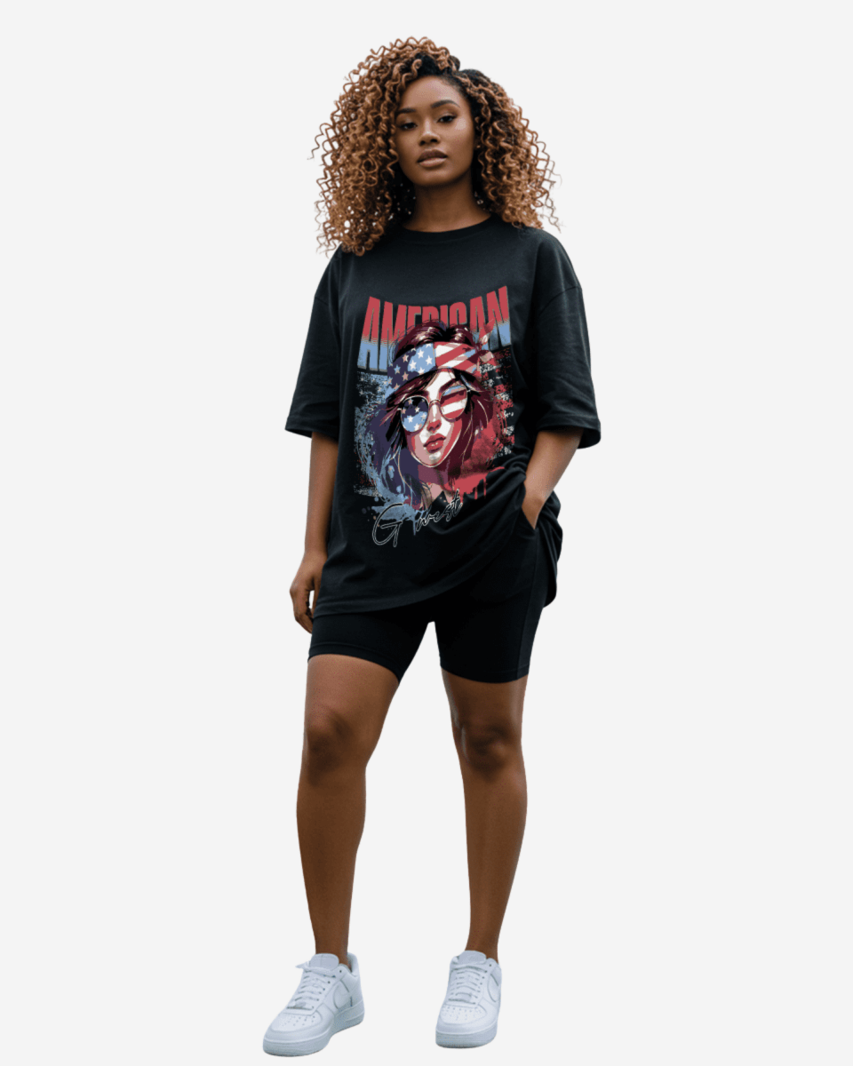 G West American Babe Oversized Women&amp;#39;s T-Shirt