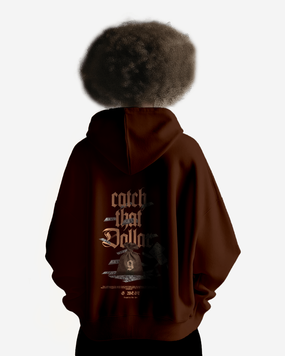 G West Mens Catch The Dollar Oversize Hoodie