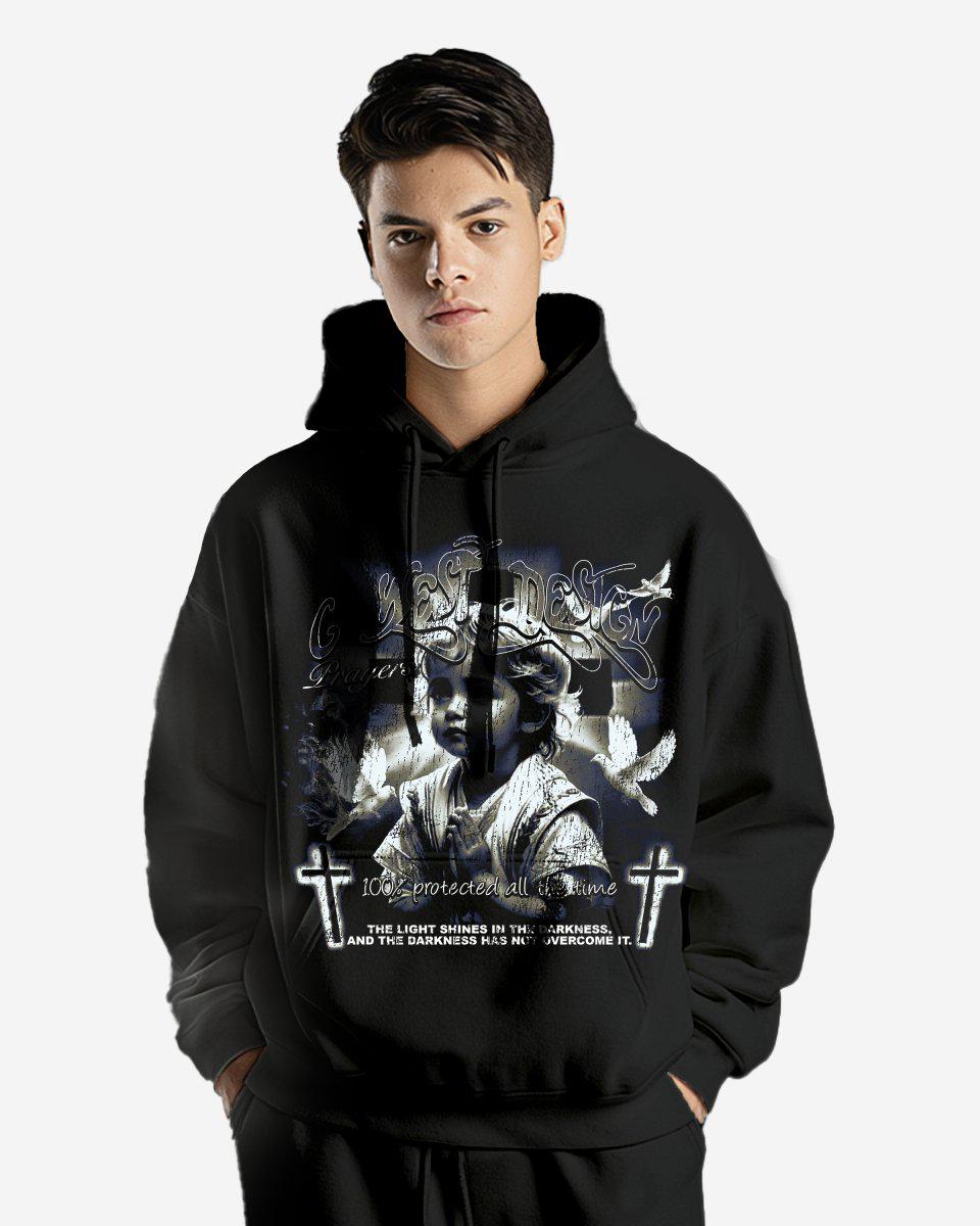 G West Mens Connected All The Time Oversize Hoodie