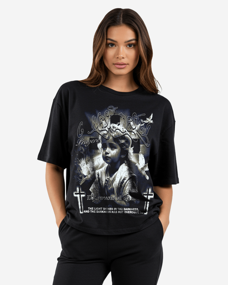 G West Womens Connected All The Time Premium Oversized Tee