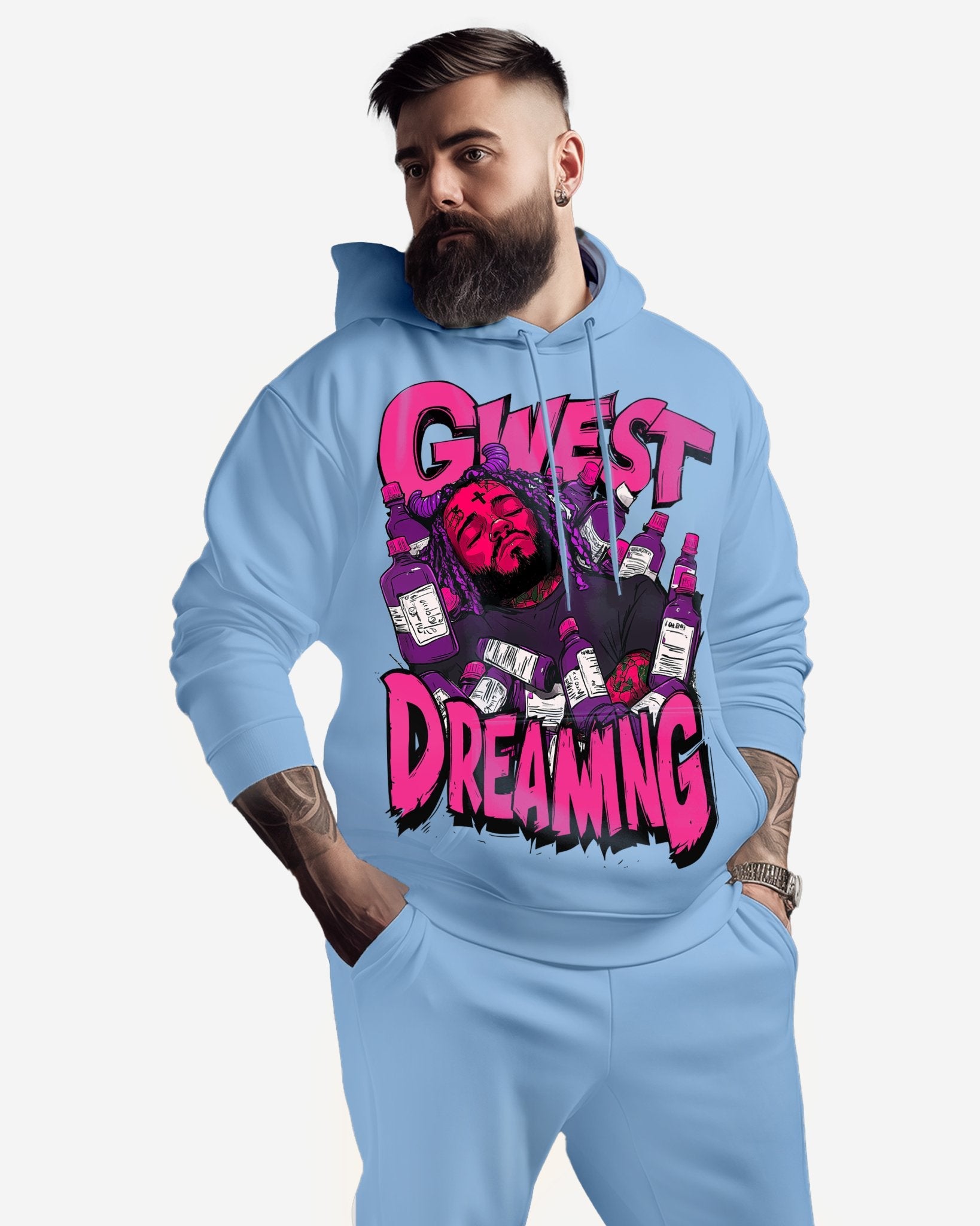 G West Mens Dreaming Oversize Hoodie
