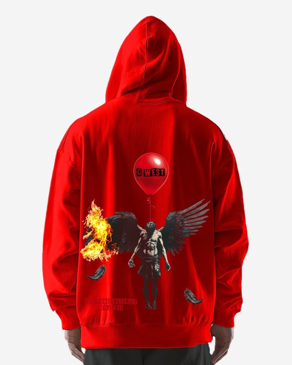 G West Mens Fallen Angel Oversize Hoodie