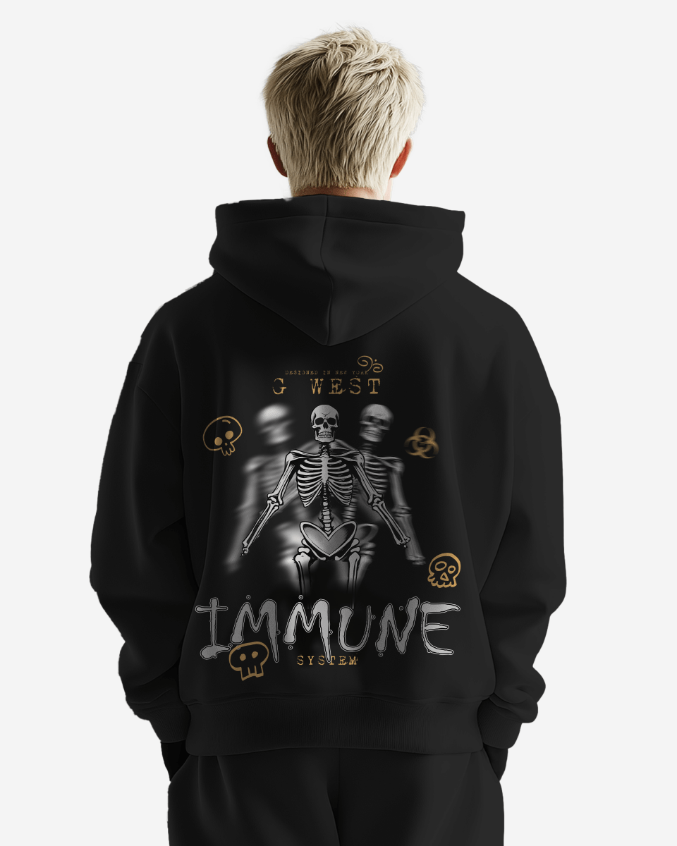 G West Mens Gratitude Immune Oversize Hoodie