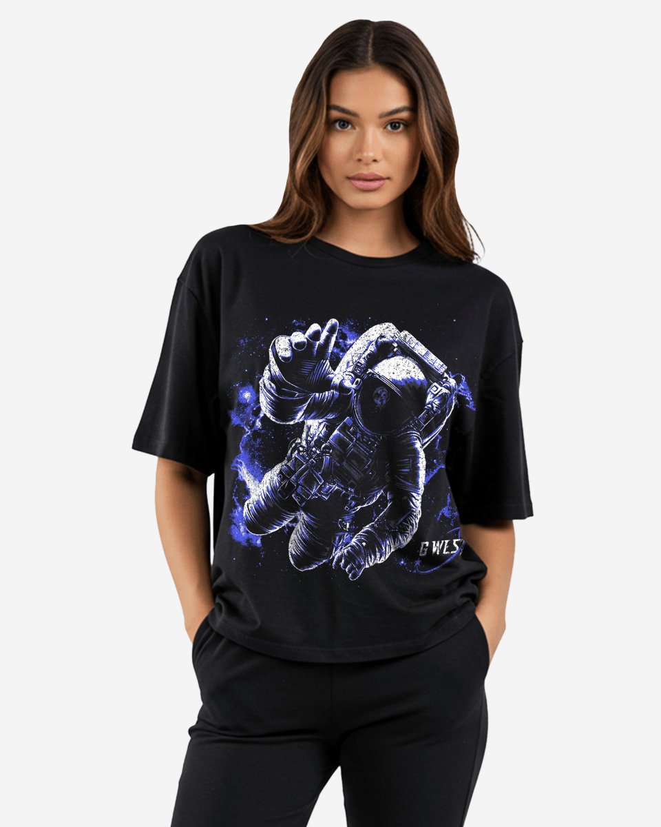 G West Womens Heavy Weight Galaxy Premium Oversized Tee