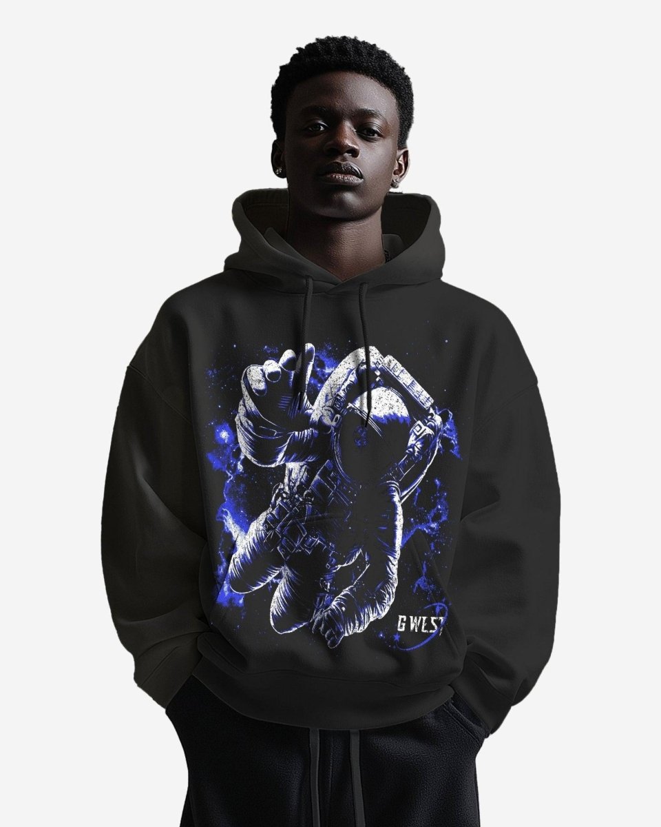 G West Mens Mens Galaxy Acid Wash Hoodie