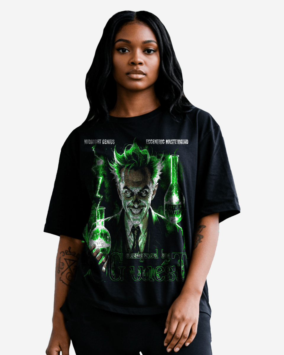 G West Womens Midnight Genius Premium Oversized Tee