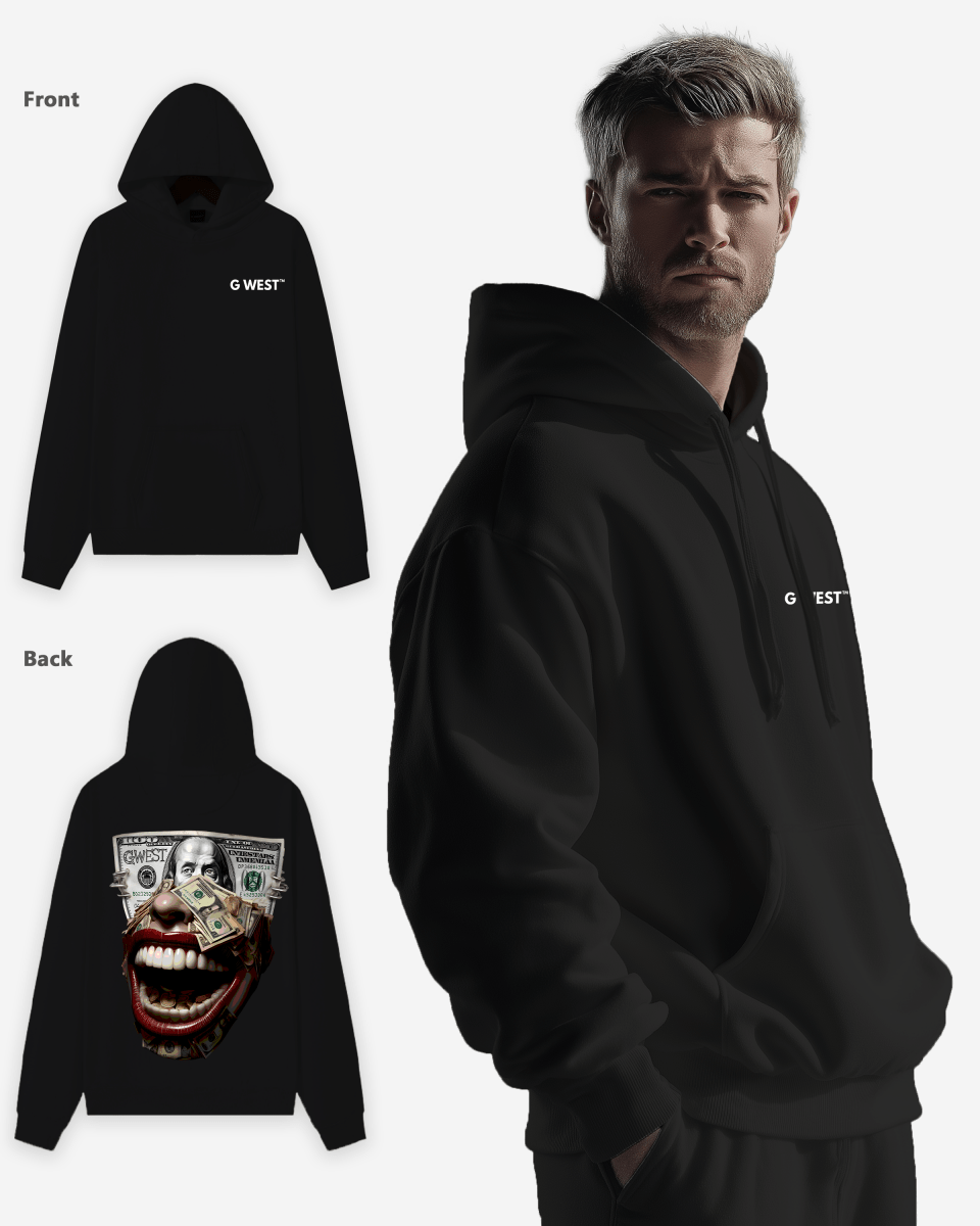 G West Mens Money Mouth Oversize Hoodie