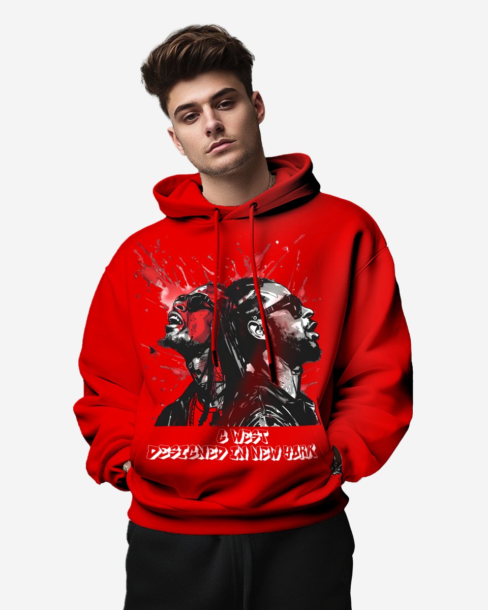 G West Mens Music Club Oversize Hoodie