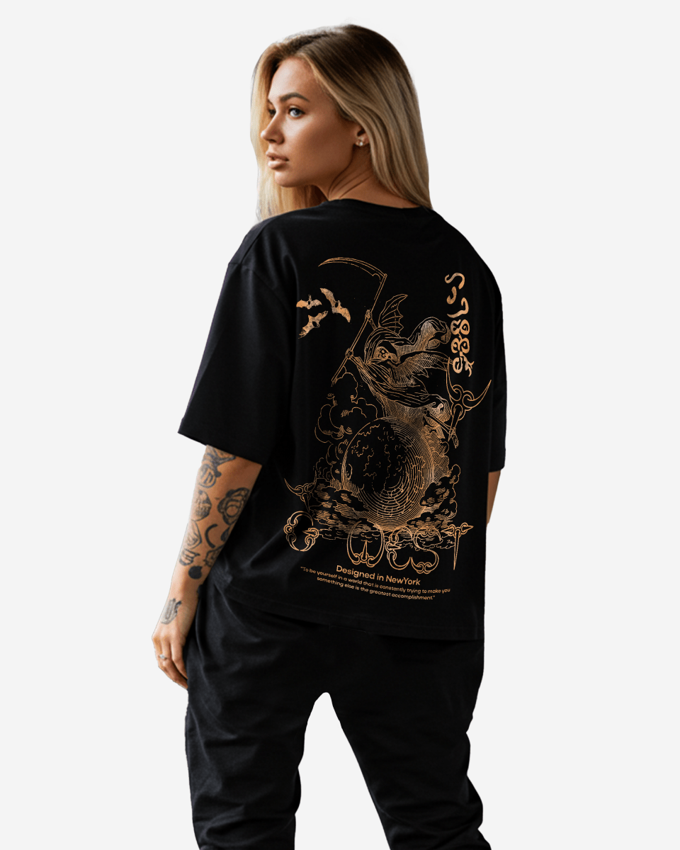 G West Womens Oversized Gratitude Reaper Tee