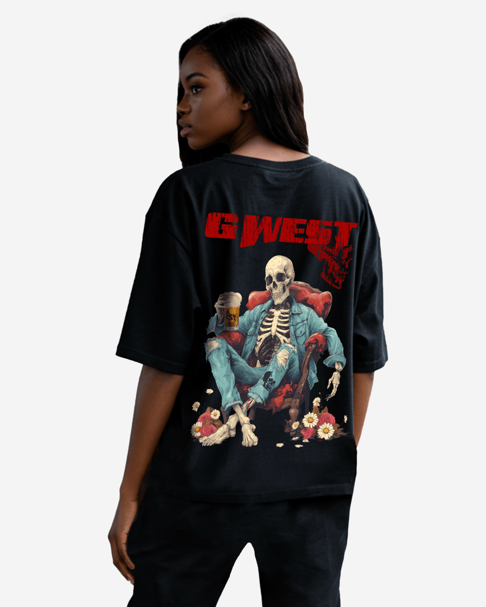 G West Womens Oversized Happy Hour T Shirt